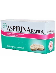 Aspirina Rapida Trattamento Febbre e Dolore Acido Acetilsalicilico 500mg 10 Compresse Masticabili